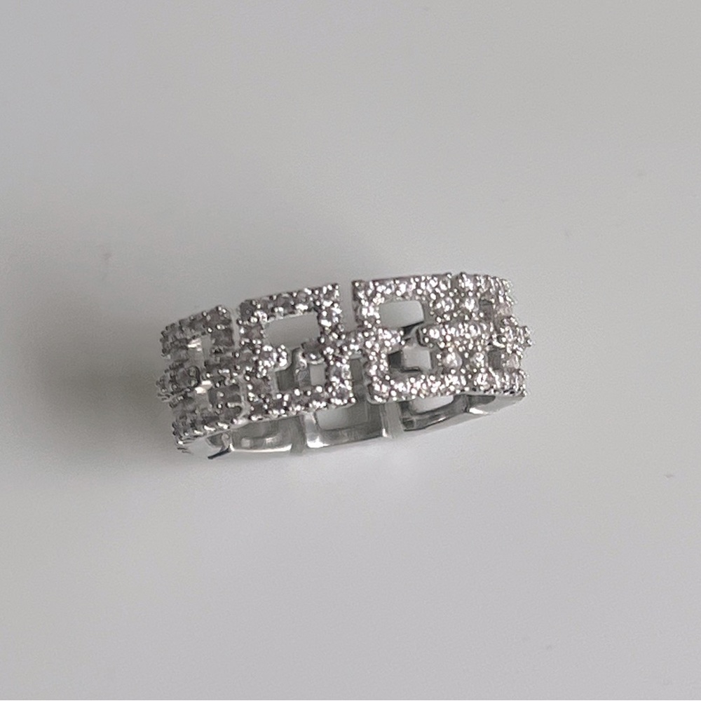 Luxury silver plated ring
